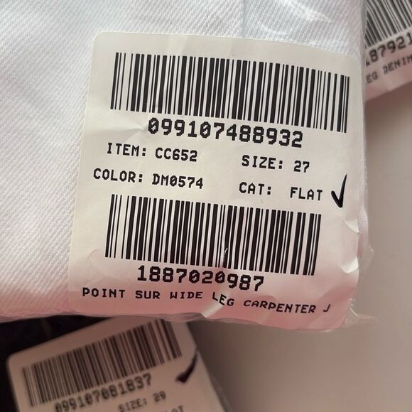 J Crew Point Sur wide-leg carpenter jean in white Womens Size 27 White‎ - Picture 4 of 13